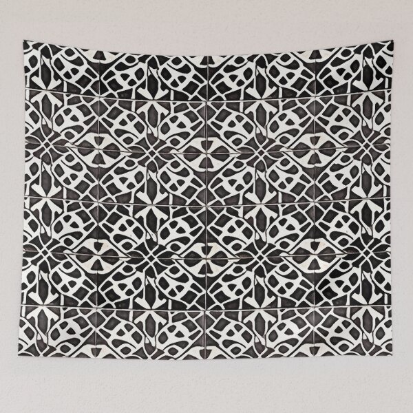 Item preview, Retro Tile Pattern Dark Brown and White designed and sold by RetroTile.