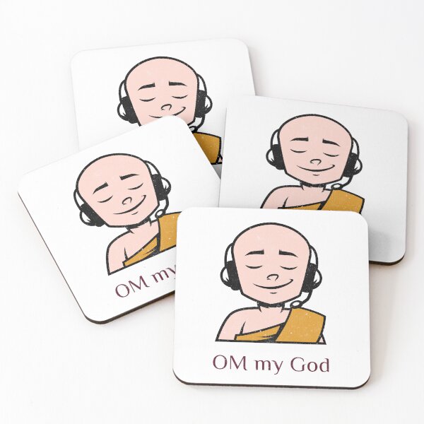 Item preview, Om My God! Cute Modern Buddhist Monk With Headset designed and sold by Rebel-Design.