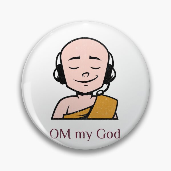Item preview, Om My God! Cute Modern Buddhist Monk With Headset designed and sold by Rebel-Design.