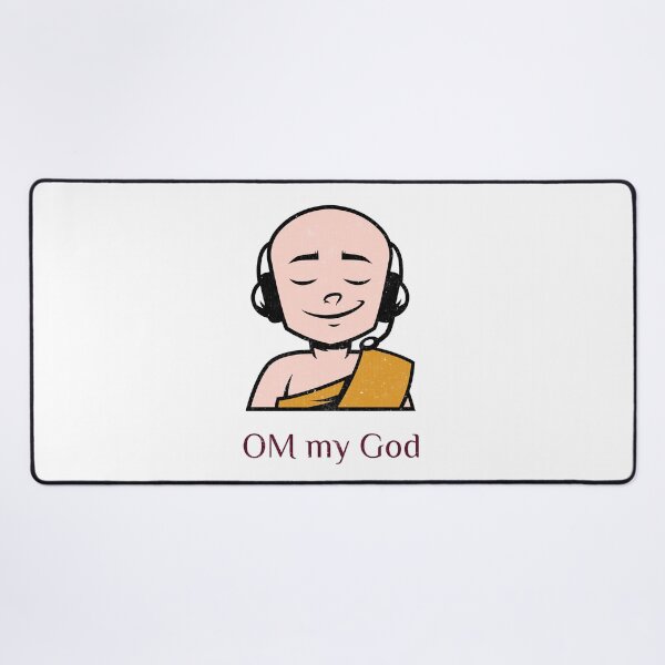 Item preview, Om My God! Cute Modern Buddhist Monk With Headset designed and sold by Rebel-Design.
