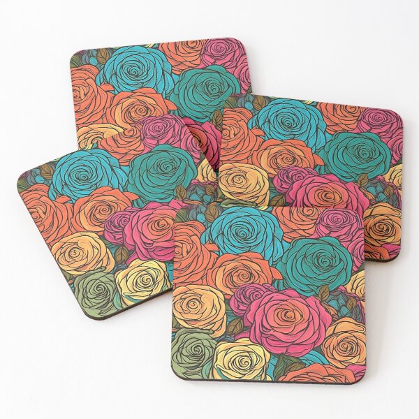 Item preview, Beautiful colorful rose pattern designed and sold by LimitedFuture.
