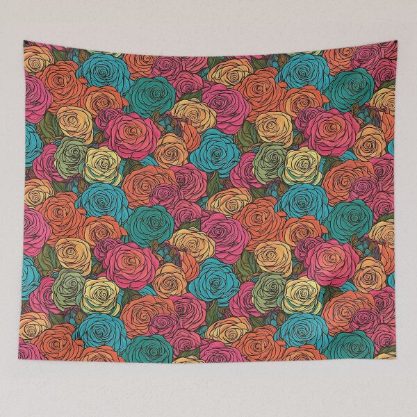 Item preview, Beautiful colorful rose pattern designed and sold by LimitedFuture.