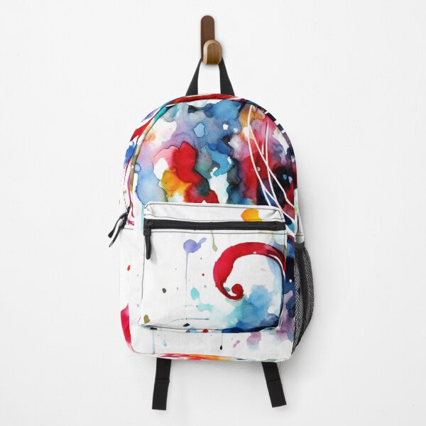 Item preview, Abstract Stringed Instrument Watercolor Art, Rainbow Splatter Design, Spontaneous Abstraction Style, Transparent Background designed and sold by stateofhuman.