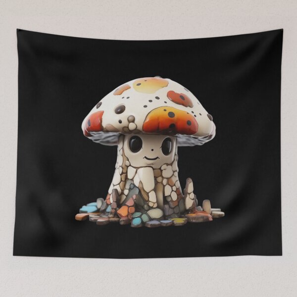 Item preview, Glazed Pottery Shroom - Porcelain Mushroom  designed and sold by TVBArchive.