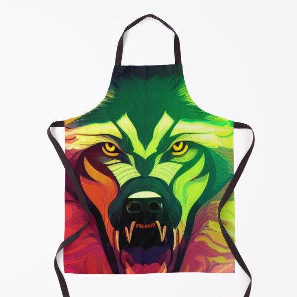 Item preview, Rainbow Howl: A Colorful Wolf Amidst Flowers designed and sold by MagnifiqueMind.