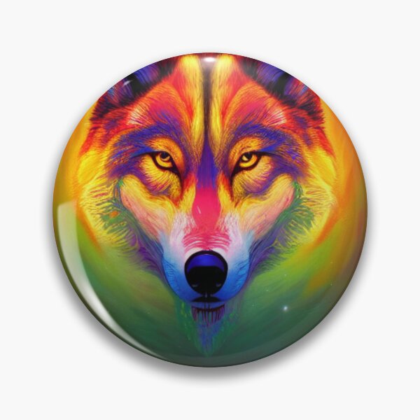 Item preview, Flower Power Wolf: A Burst of Color and Nature designed and sold by MagnifiqueMind.