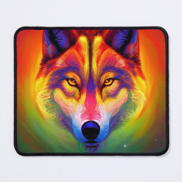 Item preview, Flower Power Wolf: A Burst of Color and Nature designed and sold by MagnifiqueMind.
