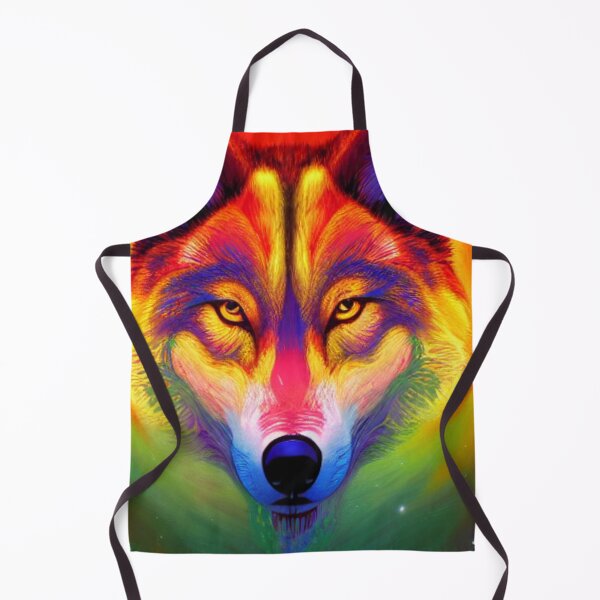 Item preview, Flower Power Wolf: A Burst of Color and Nature designed and sold by MagnifiqueMind.