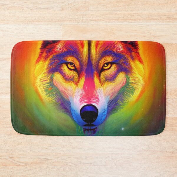 Item preview, Flower Power Wolf: A Burst of Color and Nature designed and sold by MagnifiqueMind.