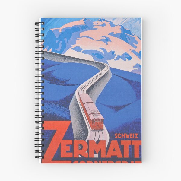 Item preview, Zermatt, Switzerland Vintage Train Poster designed and sold by vintagevivian.