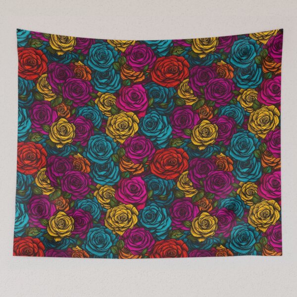 Item preview, Beautiful colorful rose pattern designed and sold by LimitedFuture.