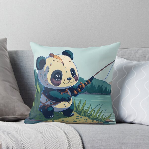 Item preview, Cute Panda Bear Fishing| Whimsical Riverbank Adventure| Bear T-shirt| Bear Design designed and sold by RedArtG09.