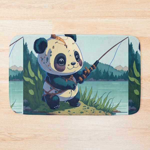 Item preview, Cute Panda Bear Fishing| Whimsical Riverbank Adventure| Bear T-shirt| Bear Design designed and sold by RedArtG09.