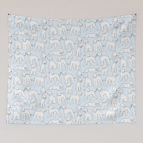 Item preview, Bedlington terrier cute dog pattern designed and sold by Yarafantasyart.