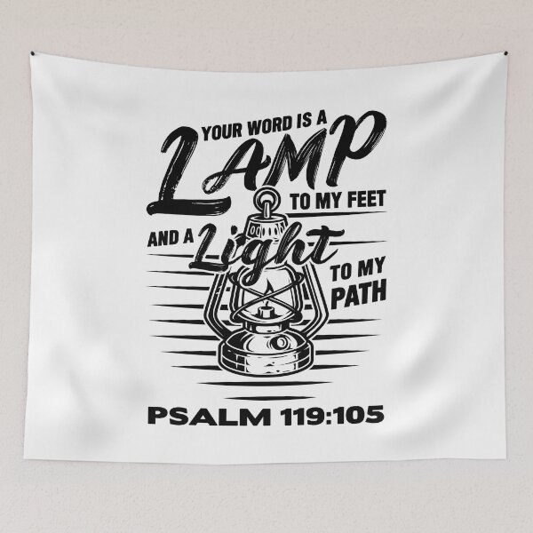 Item preview, Psalm 119:105 Your Word Is A Lamp To My Feet And A Light To My Path designed and sold by plushism.