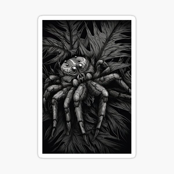 Item preview, Tarantula Black And White designed and sold by prettykaler.