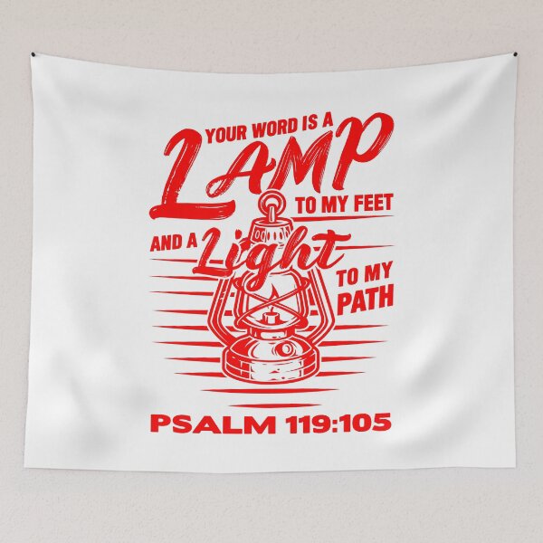 Item preview, Psalm 119:105 Your Word Is A Lamp To My Feet And A Light To My Path designed and sold by plushism.