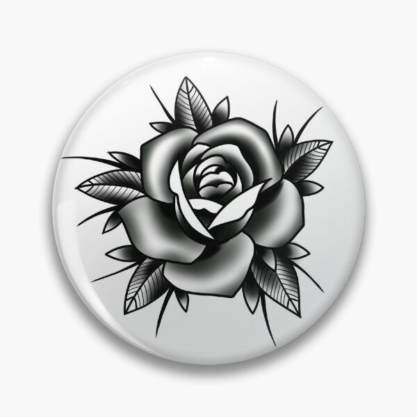 Item preview, Traditional Rose Black and Grey Tattoo style design designed and sold by susyrdesign.