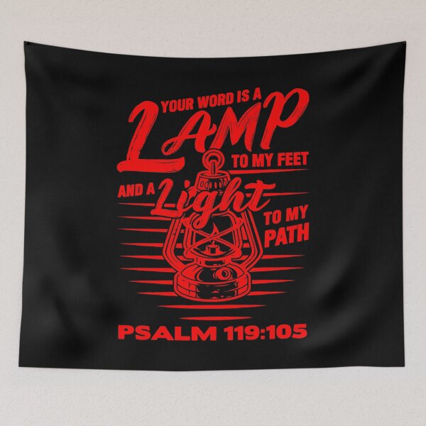 Item preview, Psalm 119:105 Your Word Is A Lamp To My Feet And A Light To My Path designed and sold by plushism.