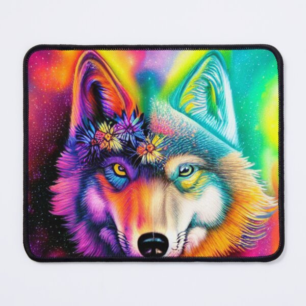 Item preview, The Blossom Wolf: A Rainbow of Floral Beauty designed and sold by MagnifiqueMind.
