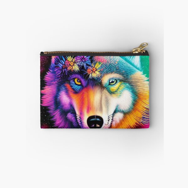 Item preview, The Blossom Wolf: A Rainbow of Floral Beauty designed and sold by MagnifiqueMind.