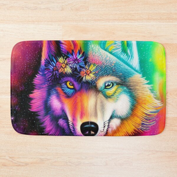 Item preview, The Blossom Wolf: A Rainbow of Floral Beauty designed and sold by MagnifiqueMind.