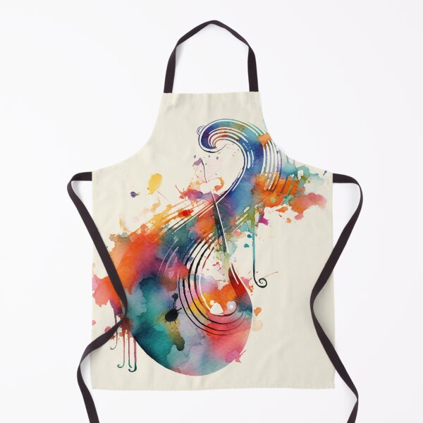 Item preview, Colorful Abstract Musical Curves - Watercolor Art Illustration, Elegant Use of Negative Space, Spirals, Flowing Brushwork, Sana Takeda, Alena Aenami designed and sold by stateofhuman.