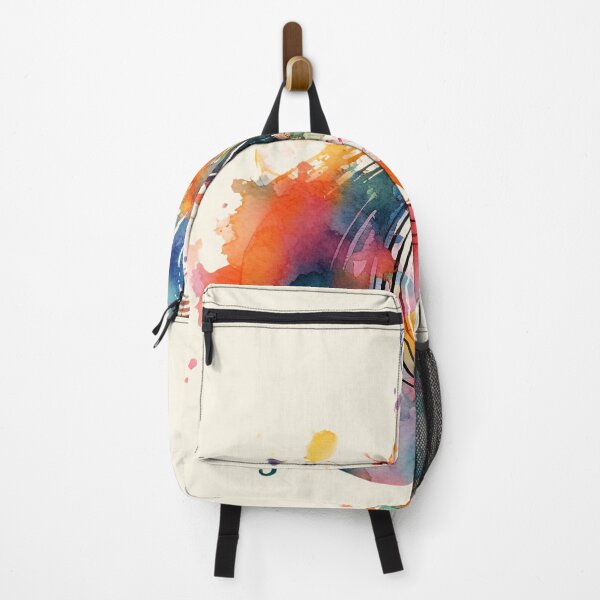 Item preview, Colorful Abstract Musical Curves - Watercolor Art Illustration, Elegant Use of Negative Space, Spirals, Flowing Brushwork, Sana Takeda, Alena Aenami designed and sold by stateofhuman.