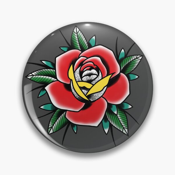 Item preview, Traditional Rose with colours Tattoo style design designed and sold by susyrdesign.