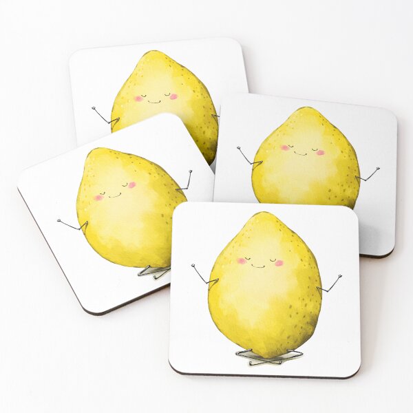 Item preview, Funny Yoga Citrus Meditating Lemon White/Pink Background  designed and sold by Anya Illustration Studio.