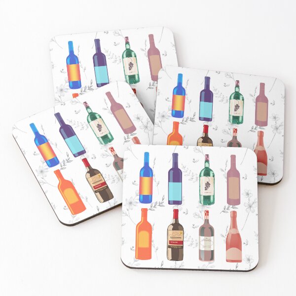 Item preview, Wine Bottle Design Pattern - Sophisticated and Colorful Wine Bottles designed and sold by angelyara.