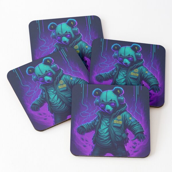 Item preview, Cool Dancing Panda In Neon designed and sold by artist-mac.