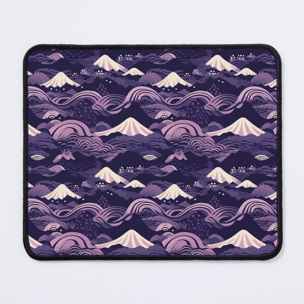 Item preview, Dark Purple Japanese Mountains Wagara Pattern designed and sold by StudioTokyo.