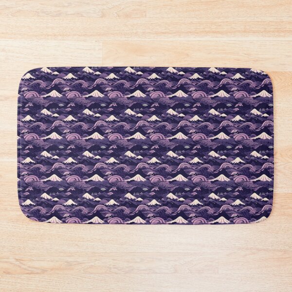 Item preview, Dark Purple Japanese Mountains Wagara Pattern  designed and sold by StudioTokyo.