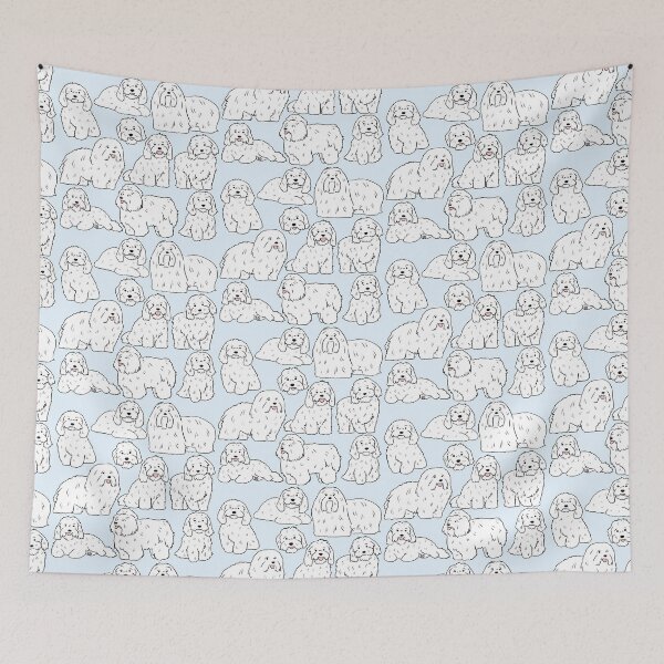Item preview, Cotons de Tulear cute dog pattern designed and sold by Yarafantasyart.