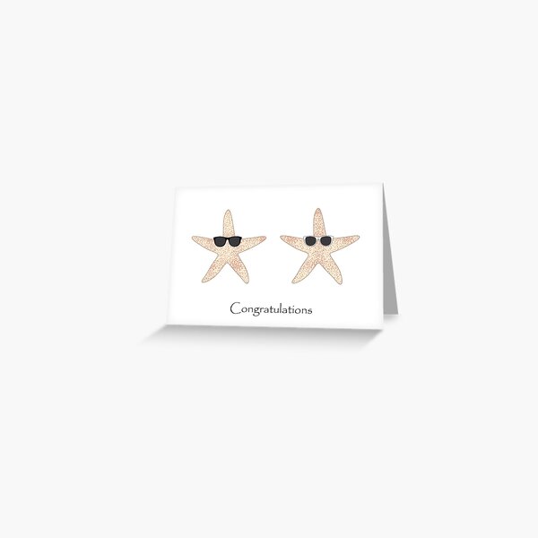 Item preview, Wedding Starfish with Sunglasses designed and sold by ByJeanBean.