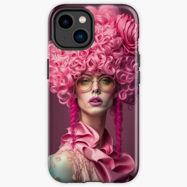 Sexy editorial woman with pink hair iPhone Tough Case