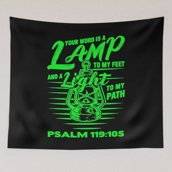 Item preview, Psalm 119:105 Your Word Is A Lamp To My Feet And A Light To My Path designed and sold by plushism.