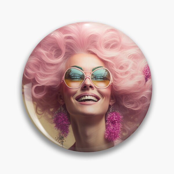 Item preview, Girl with pink baroque hair designed and sold by Dilerte.