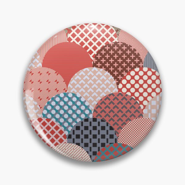 Item preview, Patterned clamshells in rust, turquoise and blues designed and sold by FrancesPoff.