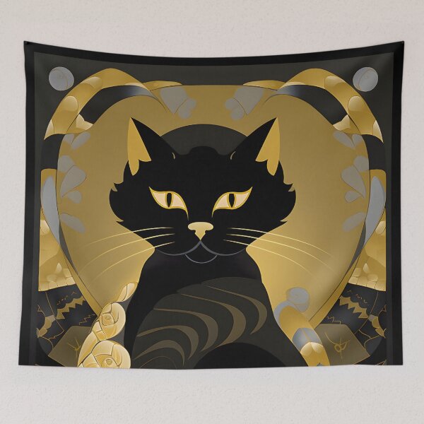 Item preview, Art Deco Russian Cat designed and sold by IsaBoutiqueD.