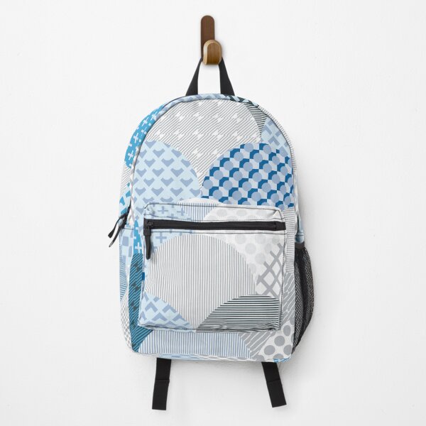 Item preview, Patterned clamshells in sky blue, ice blue and cobalt blue designed and sold by FrancesPoff.