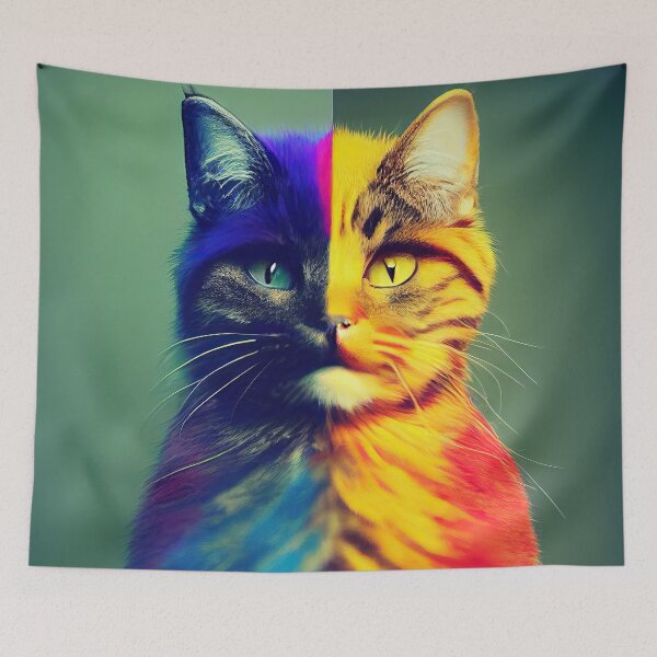 Item preview, Blinky, the clever colorful rainbow cat designed and sold by Pixelboys.