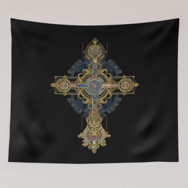 Aperçu de l'œuvre Crucifix Croix Rose-Croix créée et vendue par UlDesigns.