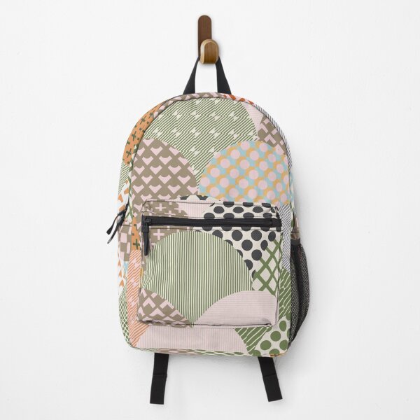 Item preview, Patterned clamshells in earth tones of green, brown, mustard and taupe designed and sold by FrancesPoff.