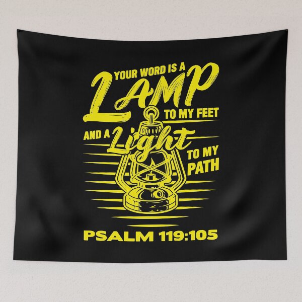 Item preview, Psalm 119:105 Your Word Is A Lamp To My Feet And A Light To My Path designed and sold by plushism.