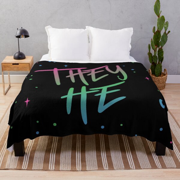 Item preview, Poly Flag Stars They/He Pronouns designed and sold by MoonMint.