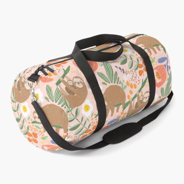 Item preview, Playful Sloths with Floral Pattern by Suki McMaster designed and sold by Suki McMaster.