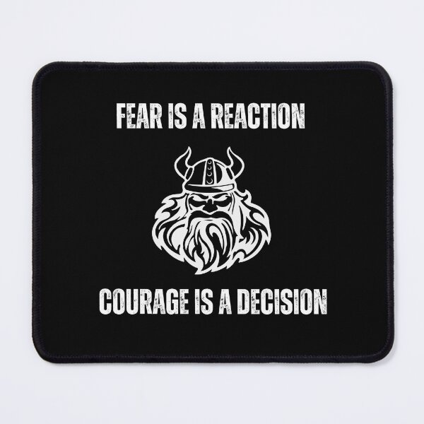 Item preview, Fear vs Courage, Emotions, Human Nature, Viking, Motivational designed and sold by Rogue-Studio.