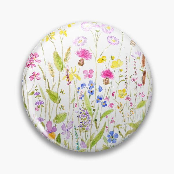 Item preview, hand painted colorful meadow fields watercolor designed and sold by ColorandColor.